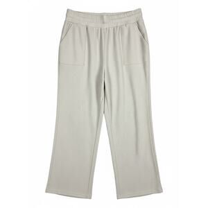 Belle by Kim Gravel Women's 1X French Terry Minimalist Staple Crop Pull On Pants